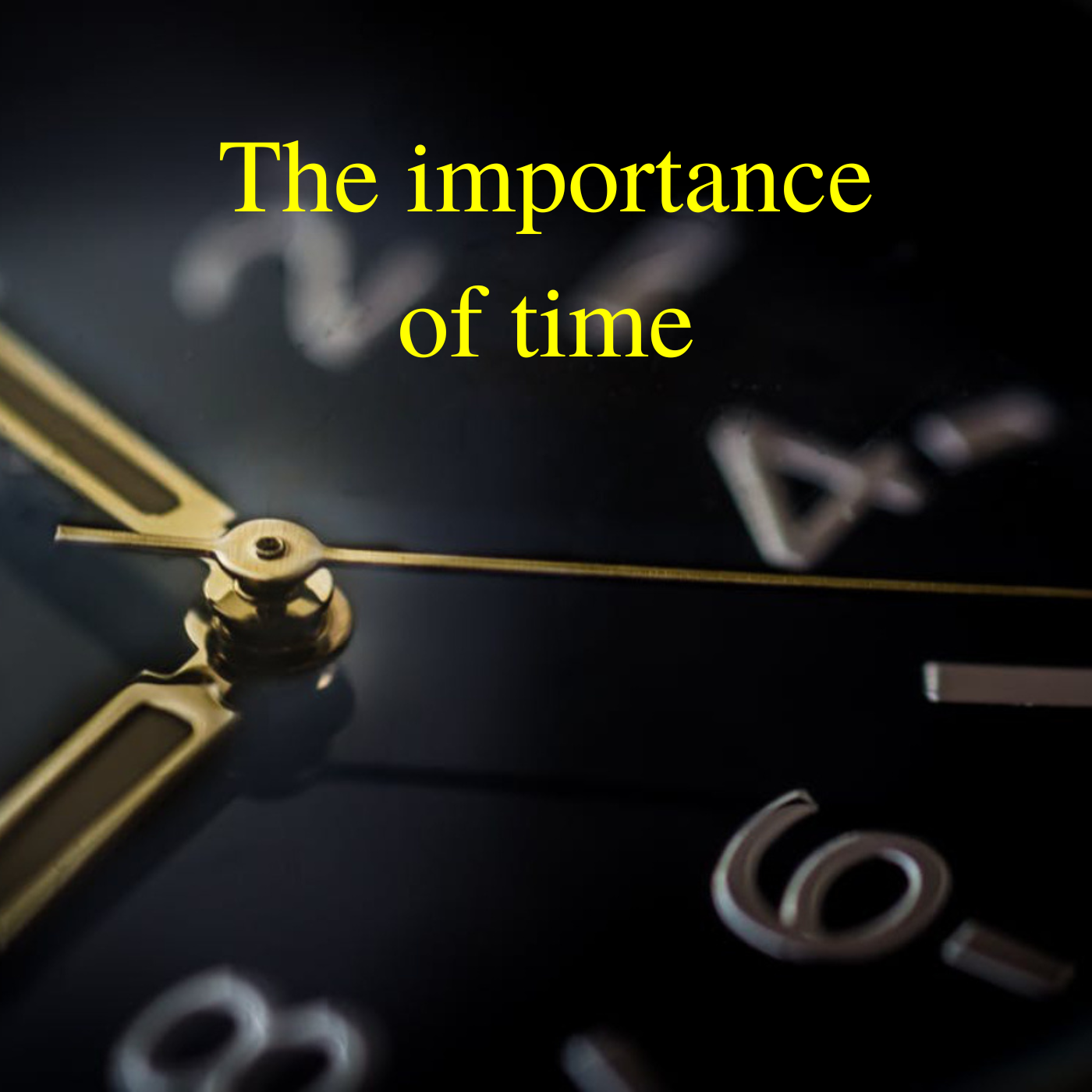 The importance of time
